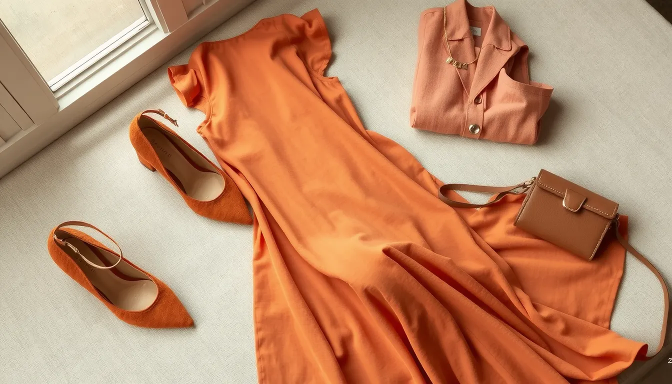 quelles chaussures avec robe orange